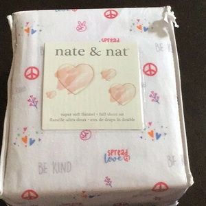 NATE and NAT flannel sheet set